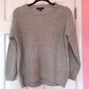 Grey Cable Knit Sweater